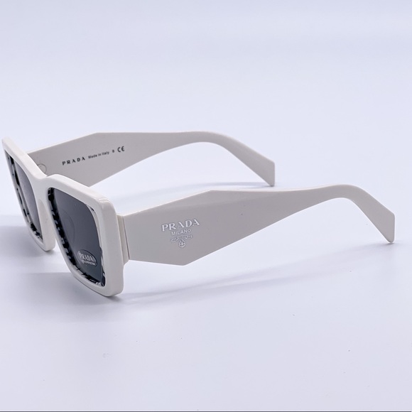NEW PRADA SUNGLASSES WHITE CAT EYE PRADA EYEWEAR - Picture 6 of 13